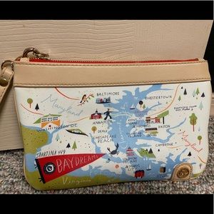 Spartina 449 Bay Dreams Map Wristlet